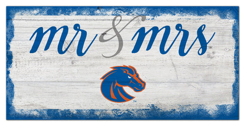 Boise State Broncos Mr. & Mrs. Script Wood Sign - 6