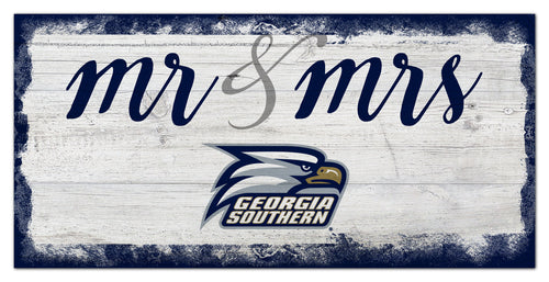 Georgia Southern Eagles Mr. & Mrs. Script Wood Sign - 6