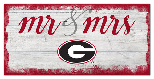 Georgia Bulldogs Mr. & Mrs. Script Wood Sign - 6