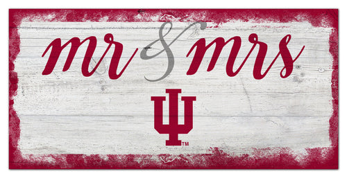 Indiana Hoosiers Mr. & Mrs. Script Wood Sign - 6