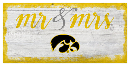 Iowa Hawkeyes Mr. & Mrs. Script Wood Sign - 6
