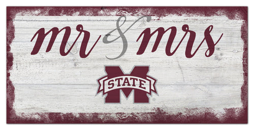 Mississippi State Bulldogs Mr. & Mrs. Script Wood Sign - 6