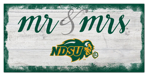 NDSU Bison Mr. & Mrs. Script Wood Sign - 6