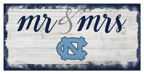 North Carolina Tar Heels Mr. & Mrs. Script Wood Sign - 6