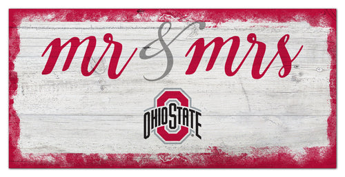 Ohio State Buckeyes Mr. & Mrs. Script Wood Sign - 6