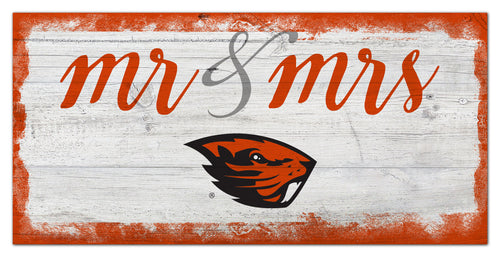 Oregon State Beavers Mr. & Mrs. Script Wood Sign - 6
