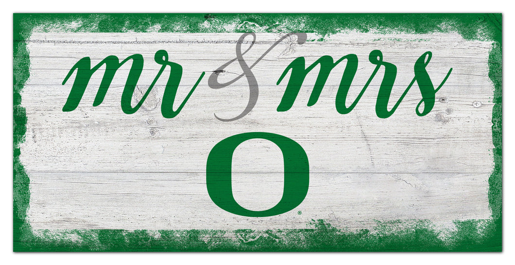Oregon Ducks Mr. & Mrs. Script Wood Sign - 6