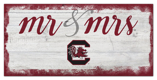 South Carolina Gamecocks Mr. & Mrs. Script Wood Sign - 6