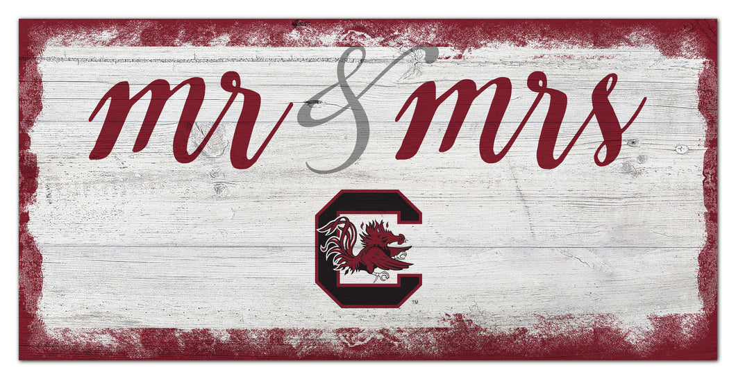 South Carolina Gamecocks Mr. & Mrs. Script Wood Sign - 6