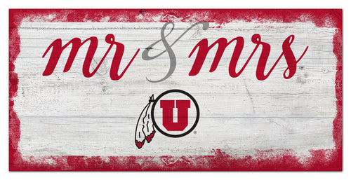 Utah Utes Mr. & Mrs. Script Wood Sign - 6