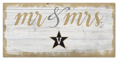 Vanderbilt Commodores Mr. & Mrs. Script Wood Sign - 6