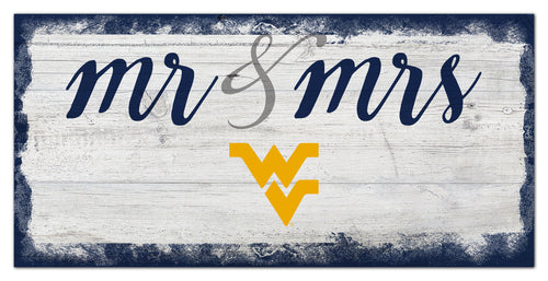 West Virginia Mountaineers Mr. & Mrs. Script Wood Sign - 6