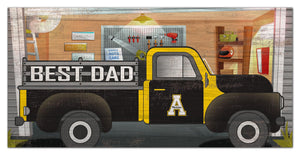 Appalachian State Mountaineers Best Dad Truck Sign - 6"x12"