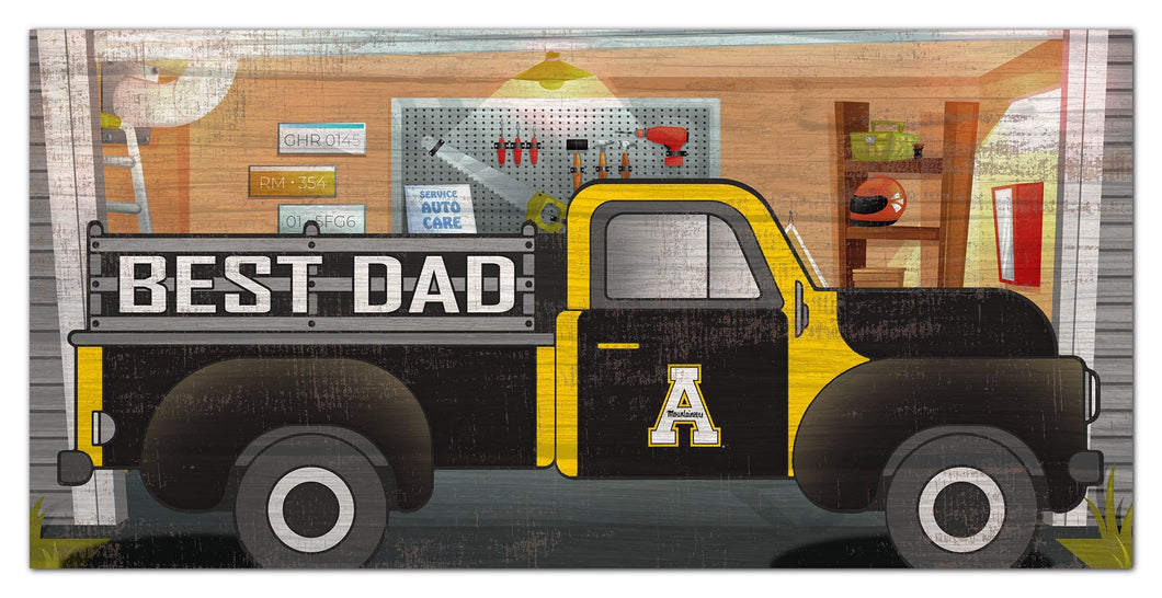 Appalachian State Mountaineers Best Dad Truck Sign - 6
