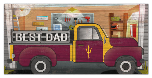 Arizona State Sun Devils Best Dad Truck Sign - 6