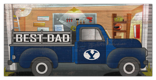 BYU Cougars Best Dad Truck Sign - 6