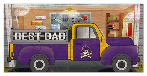 ECU Pirates Best Dad Truck Sign - 6
