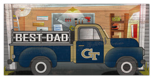 Georgia Tech Yellow Jackets Best Dad Truck Sign - 6"x12"