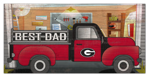 Georgia Bulldogs Best Dad Truck Sign - 6"x12"