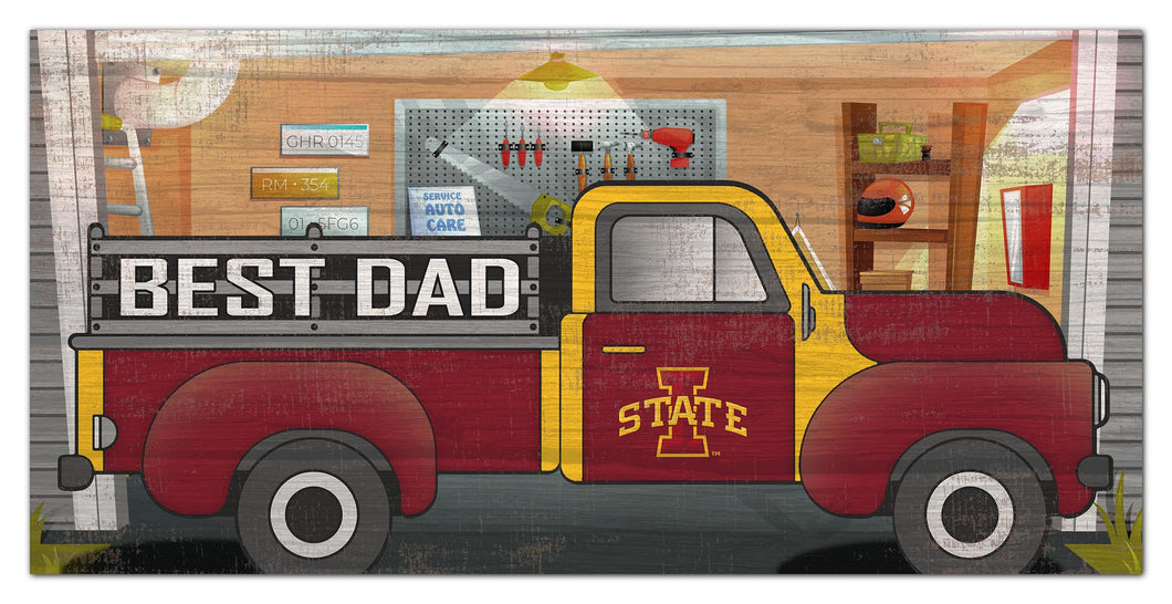 Iowa State Cyclones Best Dad Truck Sign - 6