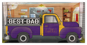 LSU Tigers Best Dad Truck Sign - 6"x12"