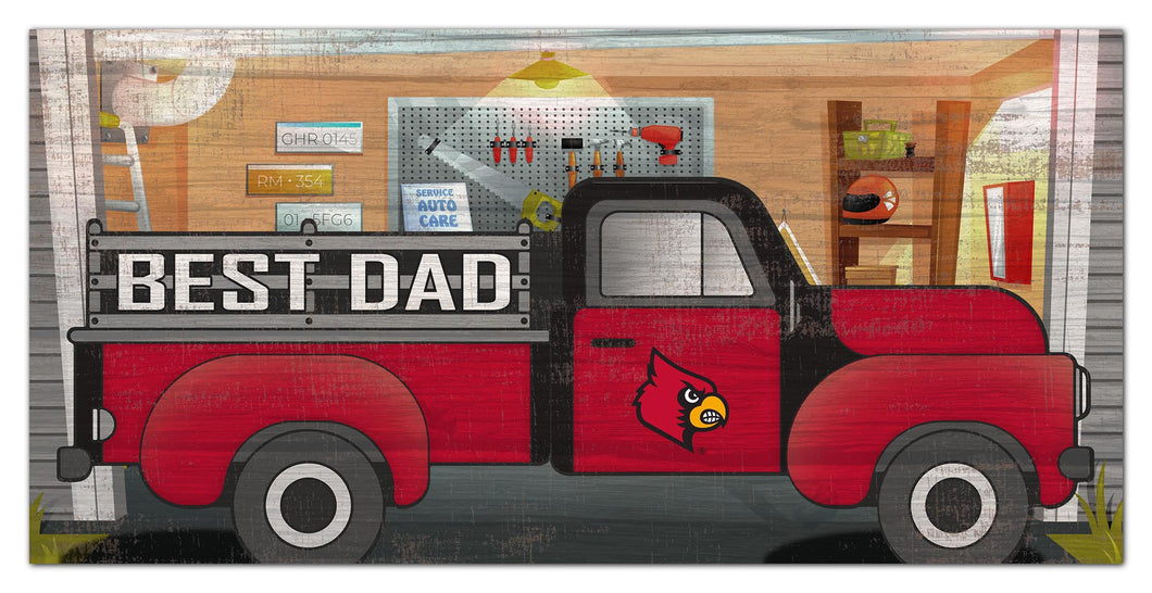 Louisville Cardinals Best Dad Truck Sign - 6