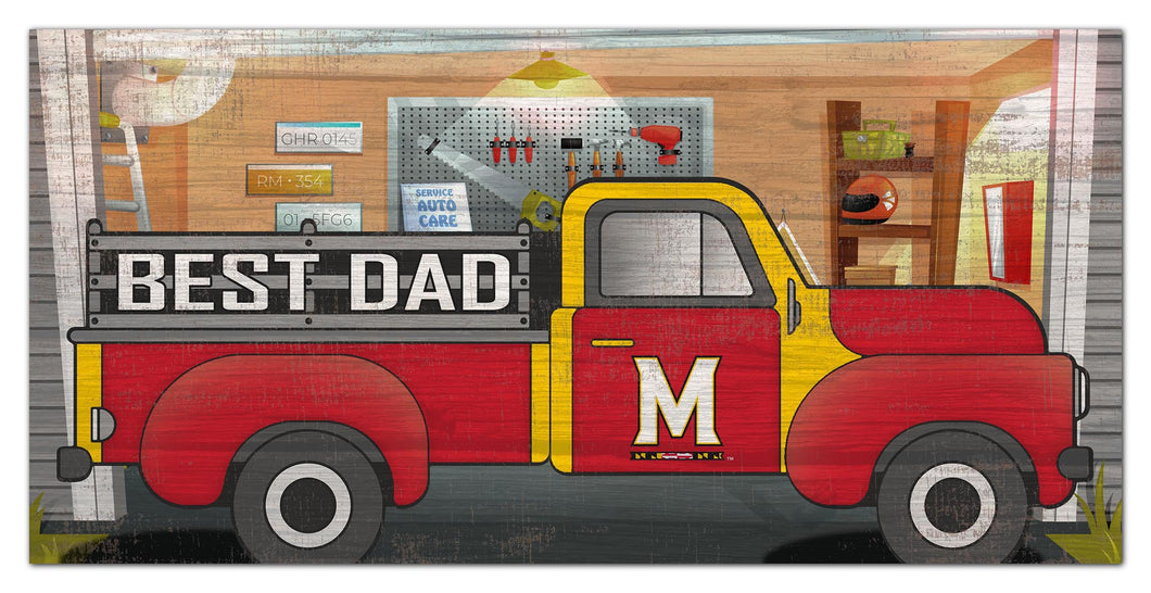 Maryland Terrapins Best Dad Truck Sign - 6