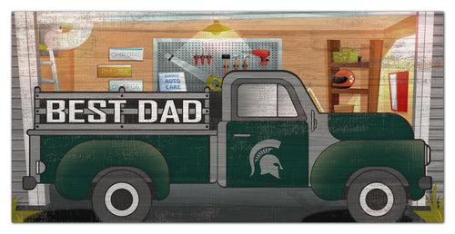 Michigan State Spartans Best Dad Truck Sign - 6
