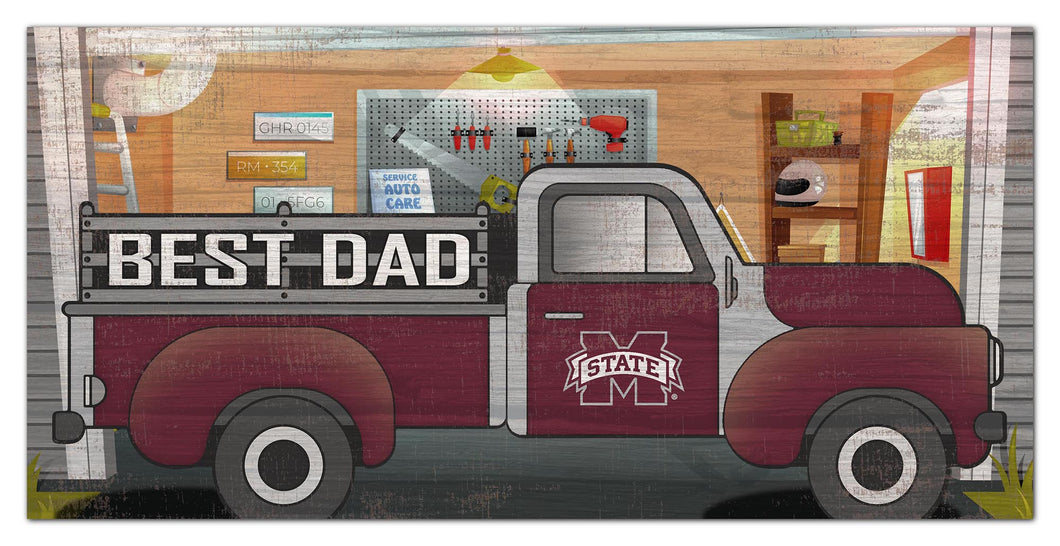 Mississippi State Bulldogs Best Dad Truck Sign - 6