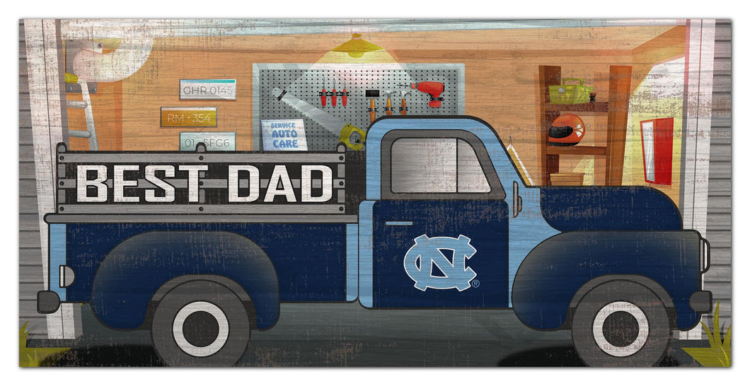 North Carolina Tar Heels Best Dad Truck Sign - 6
