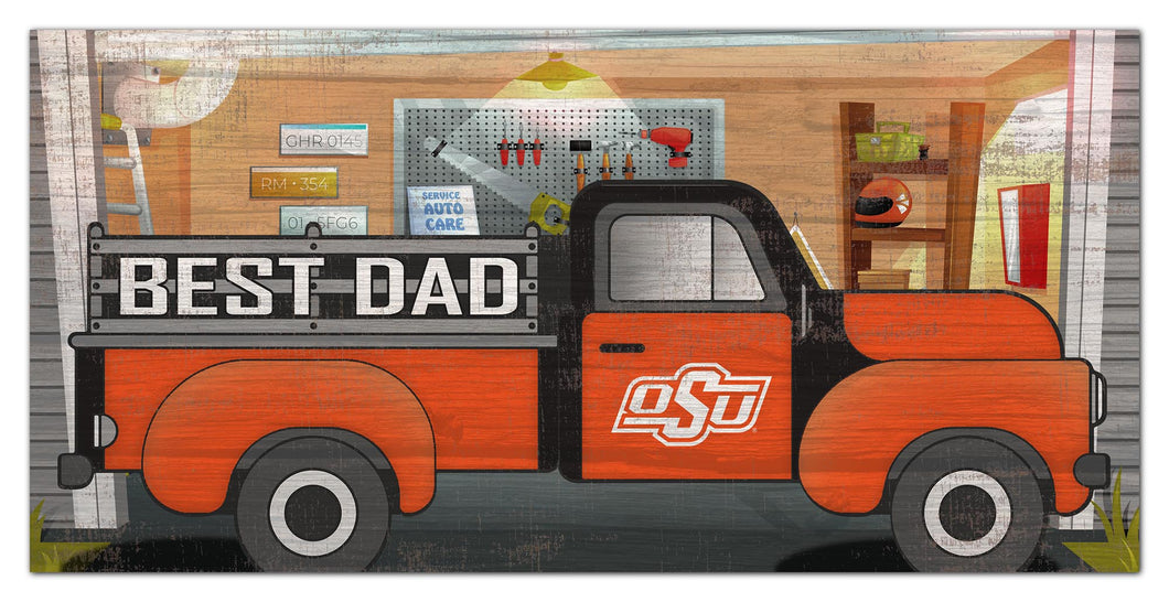Oklahoma State Cowboys Best Dad Truck Sign - 6