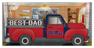 Ole Miss Rebels Best Dad Truck Sign - 6"x12"