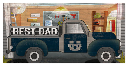 Utah State Aggies Best Dad Truck Sign - 6