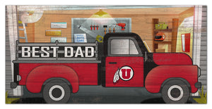 Utah Utes Best Dad Truck Sign - 6"x12"