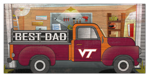 Virginia Tech Hokies Best Dad Truck Sign - 6"x12"