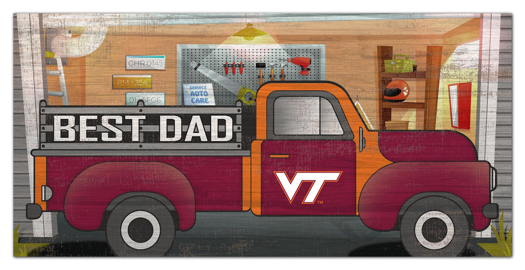 Virginia Tech Hokies Best Dad Truck Sign - 6