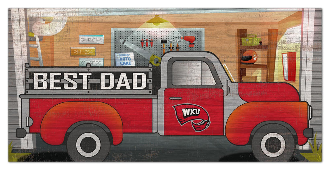 Western Kentucky Hilltoppers Best Dad Truck Sign - 6