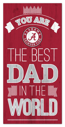 Alabama Crimson Tide Best Dad Wood Sign - 6