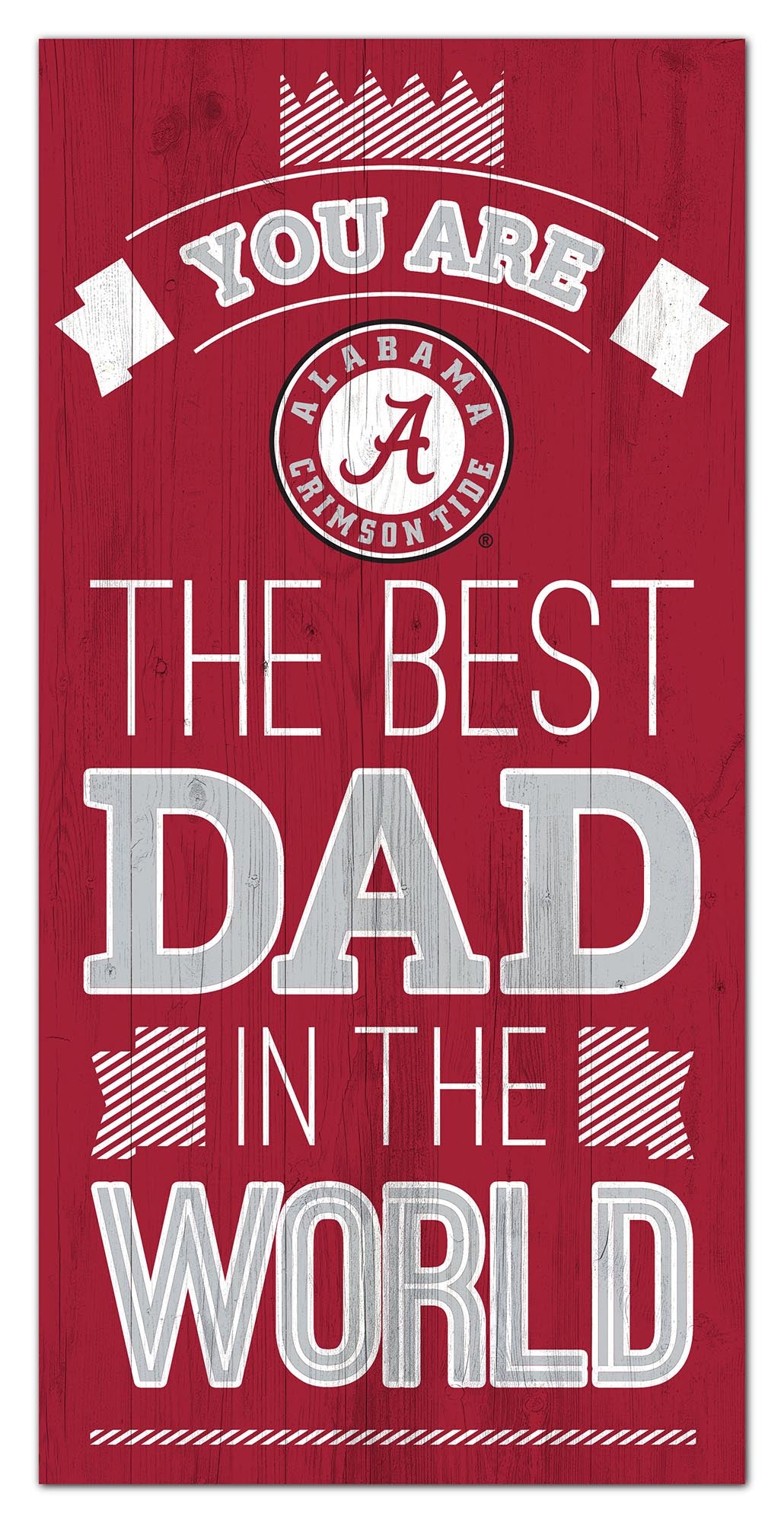 Alabama Crimson Tide Best Dad Wood Sign - 6