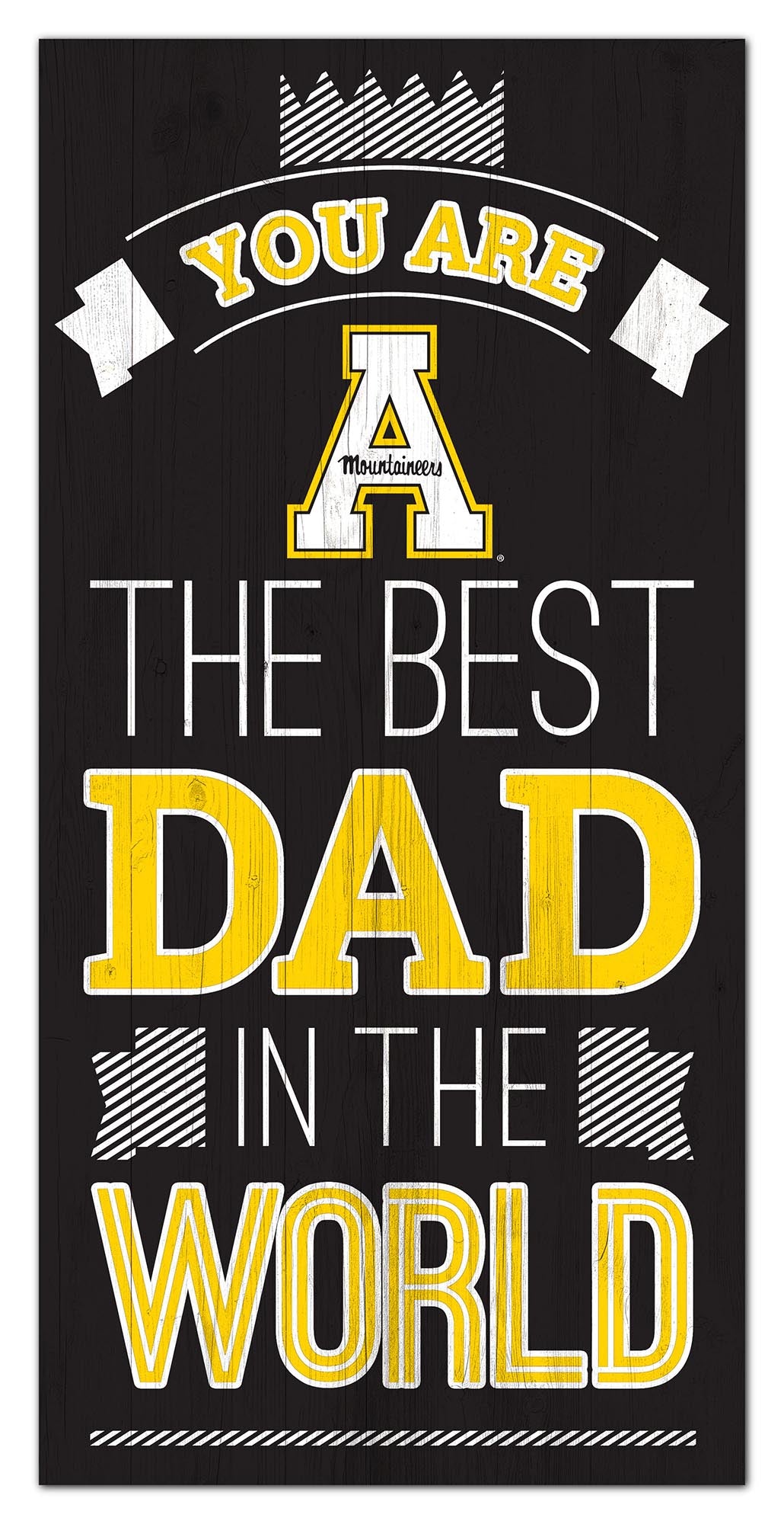 Appalachian State Mountaineers Best Dad Wood Sign - 6
