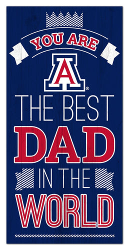 Arizona Wildcats Best Dad Wood Sign - 6