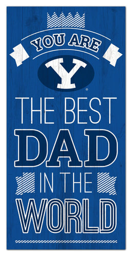 BYU Cougars Best Dad Wood Sign - 6