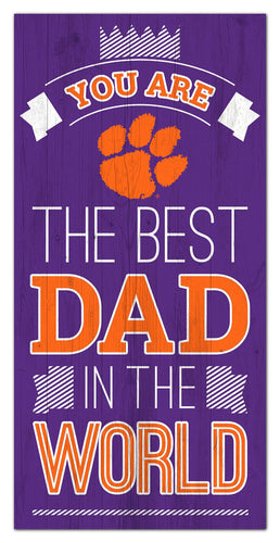 Clemson Tigers Best Dad Wood Sign - 6