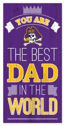 ECU Pirates Best Dad Wood Sign - 6