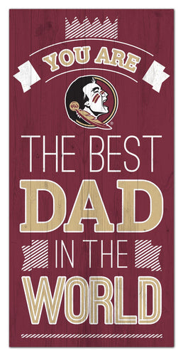 Florida State Seminoles Best Dad Wood Sign - 6