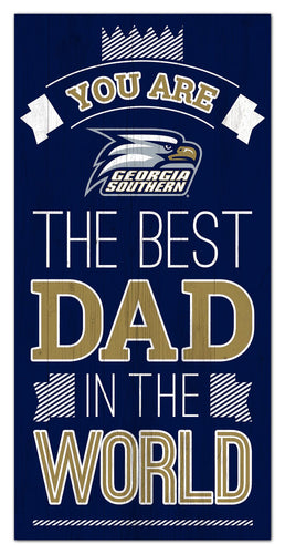 Georgia Southern Eagles Best Dad Wood Sign - 6