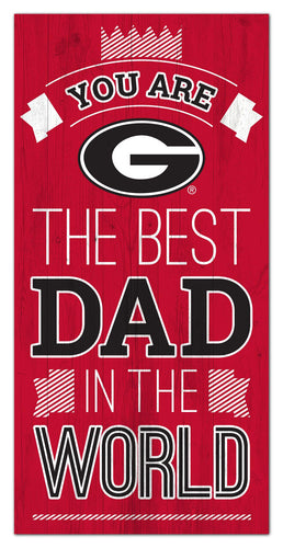 Georgia Bulldogs Best Dad Wood Sign - 6