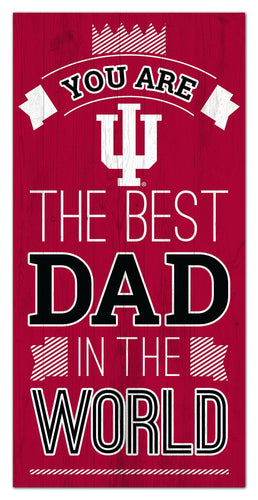 Indiana Hoosiers Best Dad Wood Sign - 6