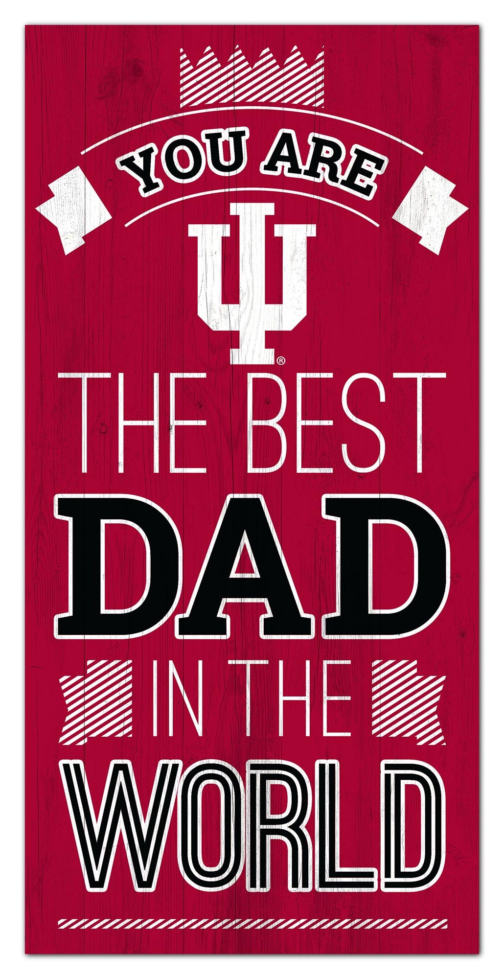 Indiana Hoosiers Best Dad Wood Sign - 6