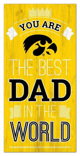 Iowa Hawkeyes Best Dad Wood Sign - 6